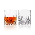 LEMONSODA Crystal Cut Old Fashioned Glass Sets - 10oz/12oz Ultra-Clear Premium Lead-Free Rocks Glass Tumbler For Drinking Bourbon, Scotch, Cognac, Cocktails (10oz, Set of 2)