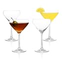 LEMONSODA Hand Blown Nick & Nora Cocktail Martini Glasses, Set of 4