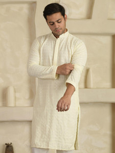 LEMONX Men Embellished Straight Kurta