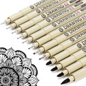 LEMONZZA 12PCS BLACK FINELINER ART PEN SET Fineliner Pen