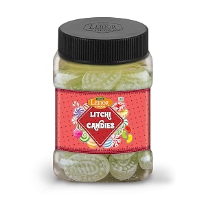 lemor fruit candy sugar candy flavored khatti mithi goli sugar boiled candy for kids and adults 330 gms 2 jars of 165 gms each mint candy for kids and adults litchi