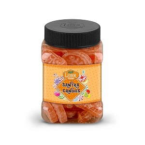 lemor fruit candy sugar candy flavored khatti mithi goli sugar boiled candy for kids and adults 330 gms 2 jars of 165 gms each mint candy for kids and adults orange santra