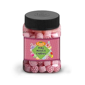 lemor guava masala candy sugar candy fruit flavored khatti mithi goli sugar boiled candy for kids and adults 165 gms mint candy for kids and adults peru masala