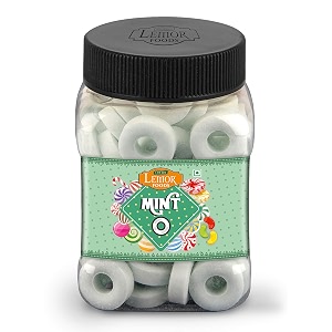 lemor mint candy for kids and adults mint o fruit candy sugar candy flavored khatti mithi goli sugar boiled candy 330 gms 2 jars of 165 gms each
