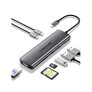 lemorele usb c hub stable 4k hdmi amp 100w pd 8-in-1 wide compatible adapter for macbook proair dell hp samsung phones no hdmi issue