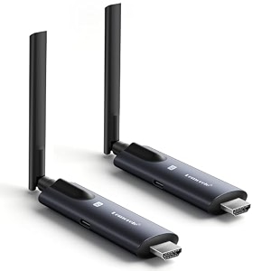 lemorele wireless hdmi transmitter and receiver aluminum alloy deep gray 5ghz up to 656ft 1080p 60hz plug and play with tutuplay app monitor for security streaming home theater pctv 1tx1rx