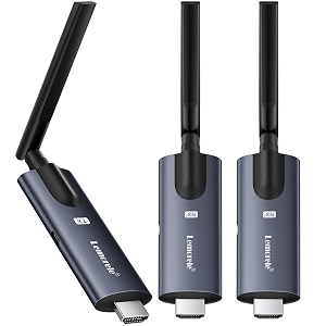 lemorele wireless hdmi transmitter and receiver deep gray aluminum alloy