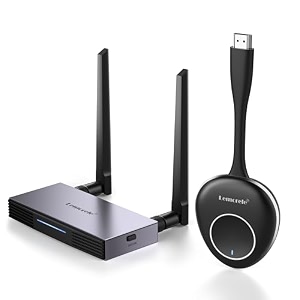 lemorele wireless hdmi transmitter and receiver video transmitter plug and play for ultra hd streaming video to hdtv projector monitor