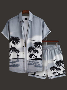 LEMZODIC Men Printed Multicolor Night Suit Set