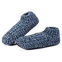 LEMZONE Men's Cozy Slipper Socks with Grippers Winter Soft Sole Sock Shoes