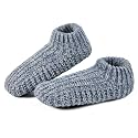 LEMZONE Men's Cozy Slipper Socks with Grippers Winter Soft Sole Sock Shoes