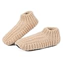 LEMZONE Men's Cozy Slipper Socks with Grippers Winter Soft Sole Sock Shoes