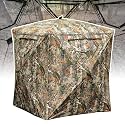 Lenotos Hunting Blind, 2 Person Pop Up Blinds 360 Degree See Through, Portable Durable Hunting Ground Blinds for Deer & Turkey Hunting
