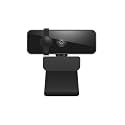 Lenovo Essential Full HD 1080P Webcam, Dual Microphone, No Driver 1.8m USB 2.0, Wide-Angle, Tilt-Control, 360-Degree Rotation, Black