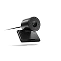 Lenovo FHD Webcam, 1080p Resolution, 30 fps, Dual Noise-Cancelling Microphones, AI Noise Cancellation and Enhanced Image Quality, Physical Privacy Shutter, Microsoft Terms Certified, Black