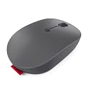 Lenovo Go Multi-Device Wireless Mouse, 2.4GHz Nano USB-C Receiver, Bluetooth, Adjustable DPI, USB-C Rechargeable Battery, Qi Wireless Charging, Ambidextrous, GY51C21211, Grey