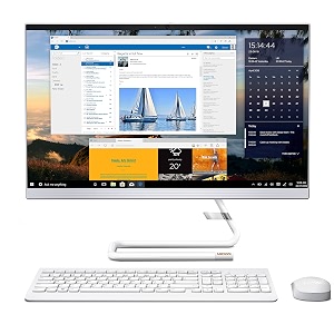 lenovo ideacentre a340 238-inch full hd ips all-in-one desktop intel core i3-10110u8gb512gb ssdwindows 11ms office 2021hd 720p camerawireless keyboard amp mousewhite f0e800y8in