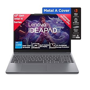 lenovo ideapad slim 3 13th gen intel core i5-13420h 153 inch 388cm wuxga ips laptop 8gb ram512gb ssdwindows 11mso 365 basic  office 2024top metal coverbacklit kbgrey16kg 83k101mfin