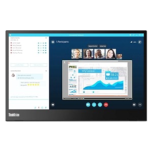 lenovo thinkvision - 61dduar6ww m14 14 inch 3556 cms fhd ips 1920 x 1080 pixels 300 nits led monitor usb 60 hz refresh rate tilt height adjust stand - black