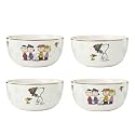 Lenox 899128 Peanuts Gang All-Purpose Bowls, Set Of 4, Assorted, Service For 4