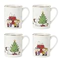 Lenox 899129 Peanuts Gang Mugs, Set Of 4, Assorted, Service For 4