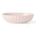 Lenox French Perle Scallop Blush Oval Serving Bowl, 11-Inch 80 Fl Oz