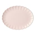 Lenox French Perle Scallop Blush Oval Serving Platter, 12-Inch