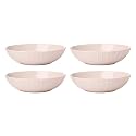 Lenox French Perle Scallop Blush Round Pasta Bowls Set for 4