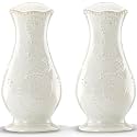 Lenox French Perle White Tall Salt and Pepper Set -