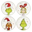 Lenox Grinchmas Christmas Accent Plates, Appetizer Set for 4
