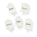 Lenox Halloween Headstone Cheese Markers Set, 5-Piece with 20 Labels
