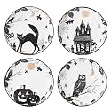 Lenox Haunted Halloween 4-Piece Accent Plates, Appetizer Plate Set for 4
