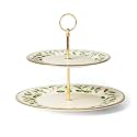 Lenox Holiday Porcelain 2-Tier Christmas Serving Tray