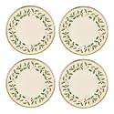 Lenox Holiday Porcelain Christmas Salad Plate Set for 4