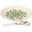 Lenox Hosting the Holidays Christmas Cheese Plate and Knife Set