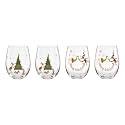 Lenox Merry Grinchmas Glass Tumblers, Christmas Set of 4, 4.75 Inch