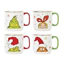 Lenox Merry Grinchmas Porcelain Stackable Christmas Mug Set for 4