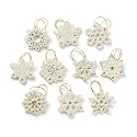 Lenox Snowflake 10-Piece Mini Christmas Hanging Ornament Set