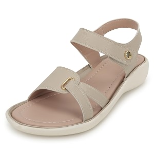 LENSBURY Women Stylish Slippers Flip Flops Cream