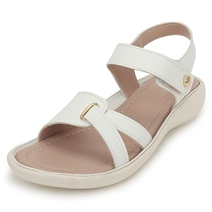 LENSBURY Women Stylish Slippers Flip Flops Cream