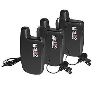 lensgo compact wireless microphone system transmitterreceiver wireless solution with magnetic gear clip-on lavalier microphone 308 c sset od 3