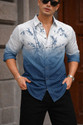 LENUS Men Printed Party Multicolor Shirt