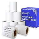 LENVII 2 x 1.57 inches White Direct Thermal Labels, 50mm x 40mm Self-Adhesive Thermal Label Stickers, Waterproof/Oil Resistant/Friction Resistant, 160 Labels per Roll