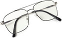 Leo Eye Wear Full Rim Square Anti Glare & Blue Cut Computer Glass For Men & Women (55 mm)