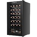 LEONARD USA 82 L Inverter Wine Chiller l Wine Cooler l Touch Control l Toughened Glass Door with UV-Protection l LED Interior Light (Based on American Technology) (Black, LEUSA95WC202405, Single Door)