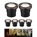 LEONLITE 6-Pack Dia. 4 Inch 5CCT Well Lights Flat Top Oil Rubbed Bronze