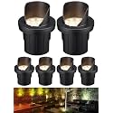 LEONLITE 6-Pack Dia.4 Inch 5CCT Well Lights Shielded Top Black