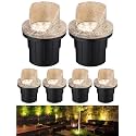 LEONLITE 6-Pack Dia.4 Inch 3000K Well Lights Shielded Top Rock Color