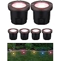 LEONLITE 6-Pack Dia. 4 Inch RGBCW Well Lights, Flat Top, Oil Rubbed Bronze
