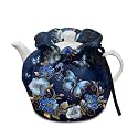 Generic Blue Butterfly Tea Pot Tea Kettle Decorative Cover Soft Insulated Dustproof Bag Heat-Insulating Preventing Burns Dirt-Resistant Moving Teapot Protection Set Kitchen Accessories